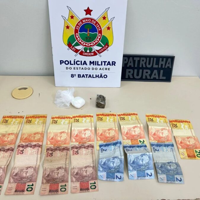 Polícia Militar prende homem com drogas em operação no interior de Sena Madureira