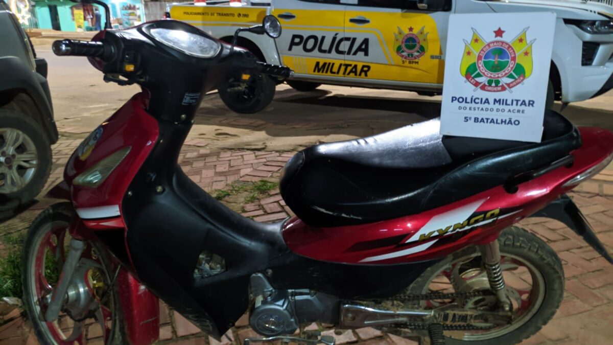 Polícia Militar prende suspeito e recupera motocicleta roubada em Brasileia
