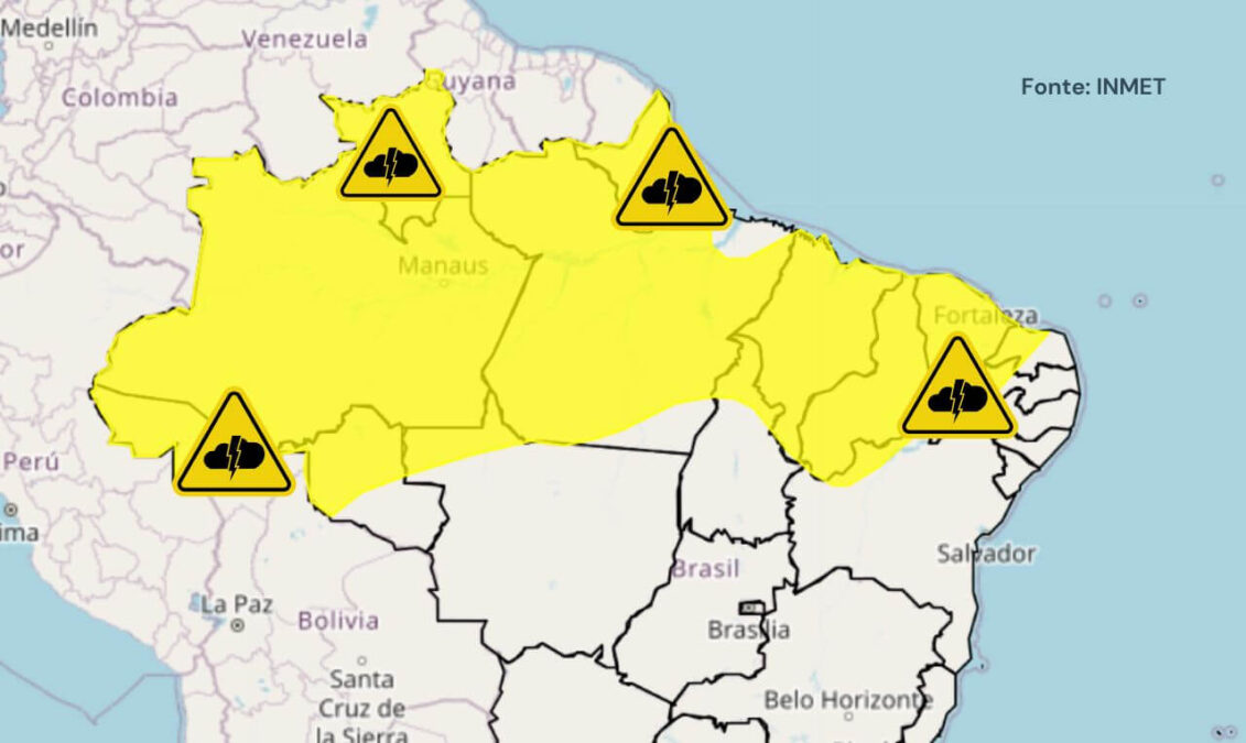 Inmet emite alerta de chuvas intensas para o Acre neste domingo (19)