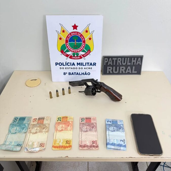 Homem é preso por porte ilegal de arma de fogo durante abordagem na BR-364