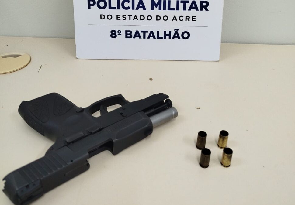 PM prende suspeito e apreende pistola após tiroteio na Guascor em Sena Madureira