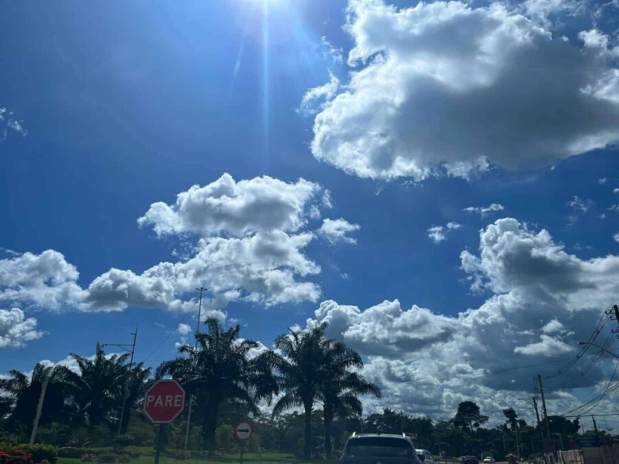 Segunda-feira será de sol com nuvens e chuvas fortes em algumas regiões