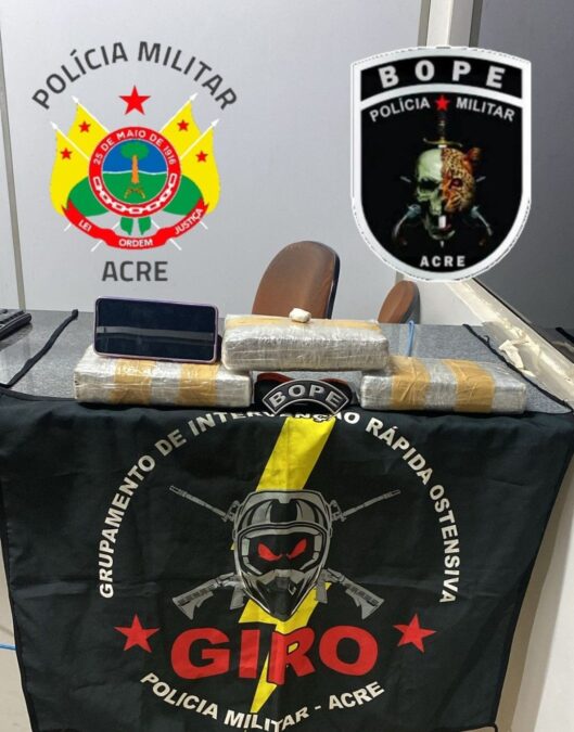 Polícia Militar apreende mais de 3 kg de skunk em Epitaciolândia