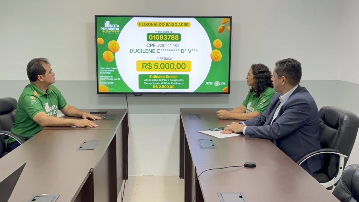 Estado divulga ganhadores do mês de janeiro do programa Nota Premiada Acreana