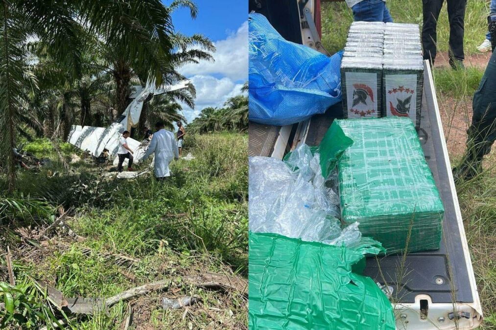 Avião de pequeno porte cai na zona rural de Bonito (PA) com carga de drogas