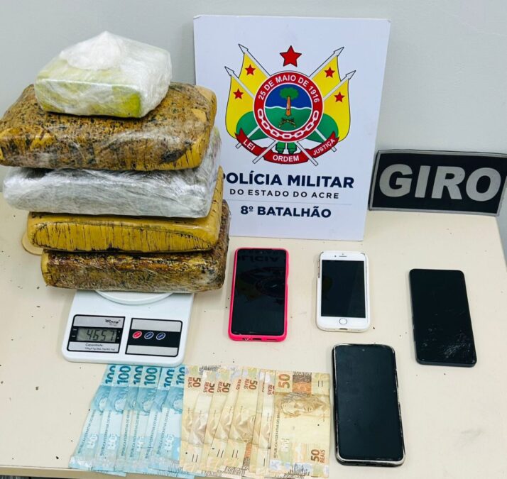 Polícia Militar apreende quase 4 kg de drogas em operação em Sena Madureira
