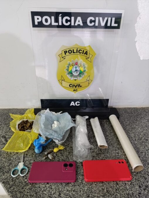 Mulher é presa e drogas são apreendidas em operação da Polícia Civil em Tarauacá