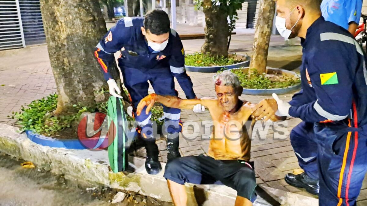 Idoso é agredido e roubado no Centro de Rio Branco, próximo ao Comando da PM