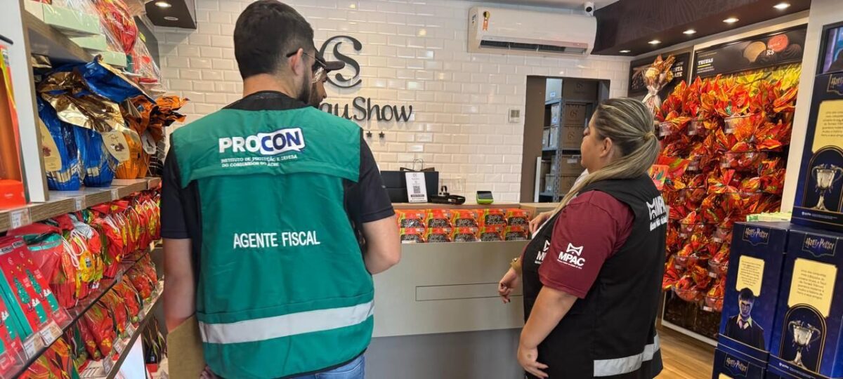 MPAC e Procon realizam operação conjunta para fiscalizar comércios durante a Páscoa no Acre