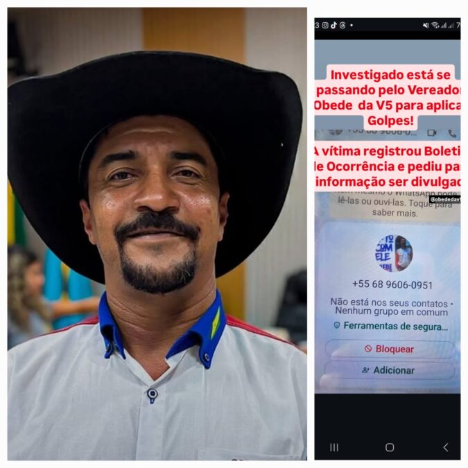 Criminoso se passa por vereador de Sena Madureira no WhatsApp para aplicar golpes