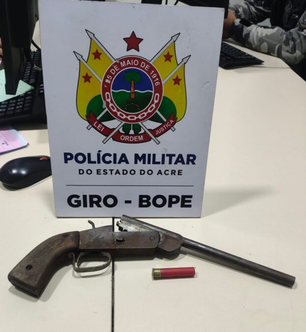 Polícia Militar apreende arma de fogo durante patrulhamento na Cidade do Povo, em Rio Branco