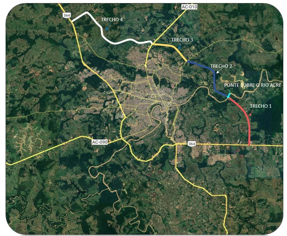Arco Metropolitano vai melhorar a mobilidade urbana da capital acreana. Imagem: Divulgação