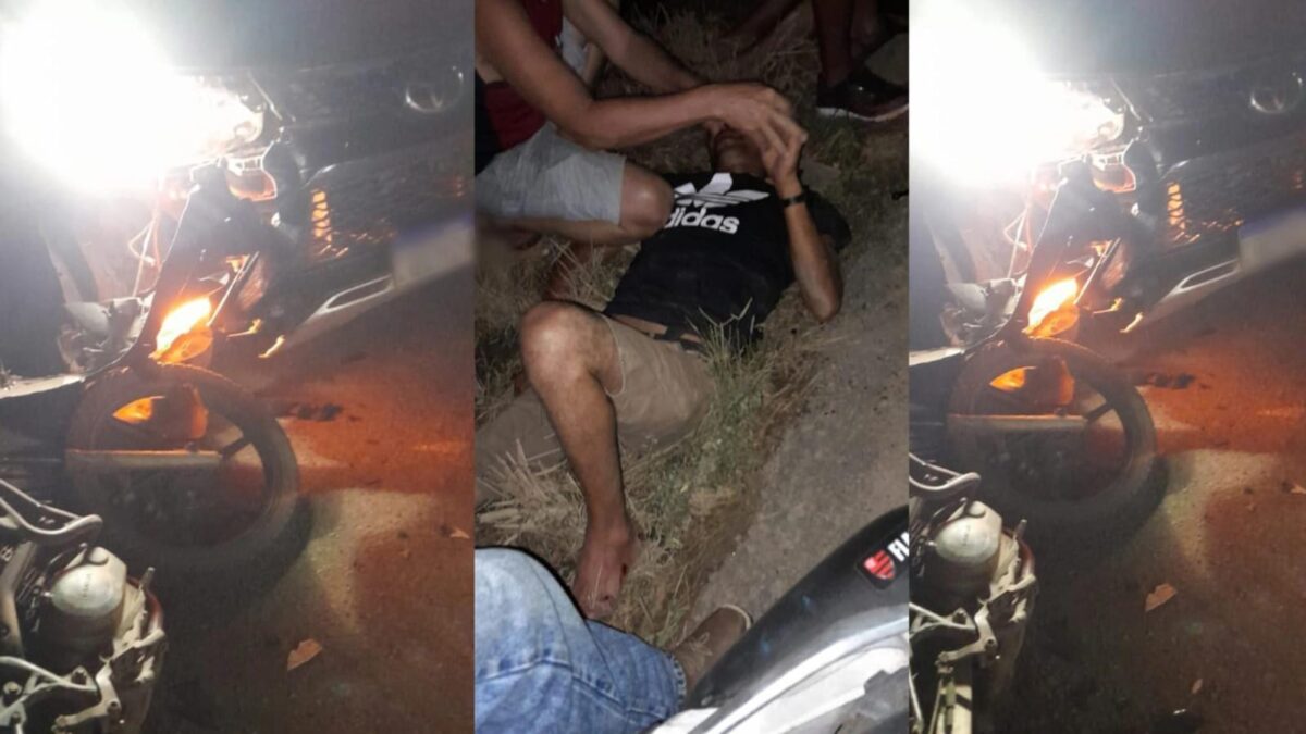 Acidente entre carro e moto deixa dois feridos na BR-364, entre Manoel Urbano e Feijó
