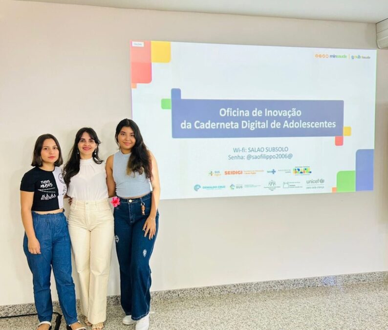 Adolescentes de Manoel Urbano representam a Região Norte em oficina nacional sobre a Caderneta Digital em Brasília