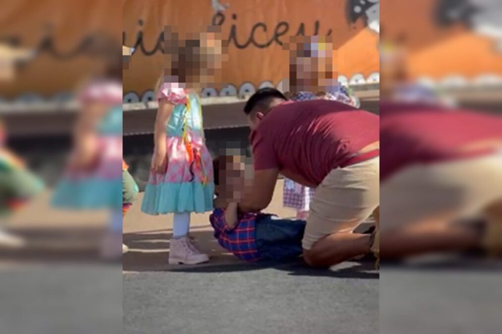 Vídeo: homem enfia dedo na cara de criança em festa junina de escola