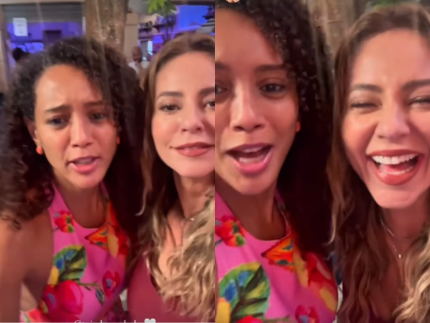 tais-araujo-se-diverte-com-paolla-oliveira-apos-samba-em-“vale-tudo”:-“nao-tem-disputa”