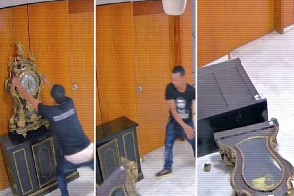 PF prende homem que destruiu relógio histórico durante atos de 8/1