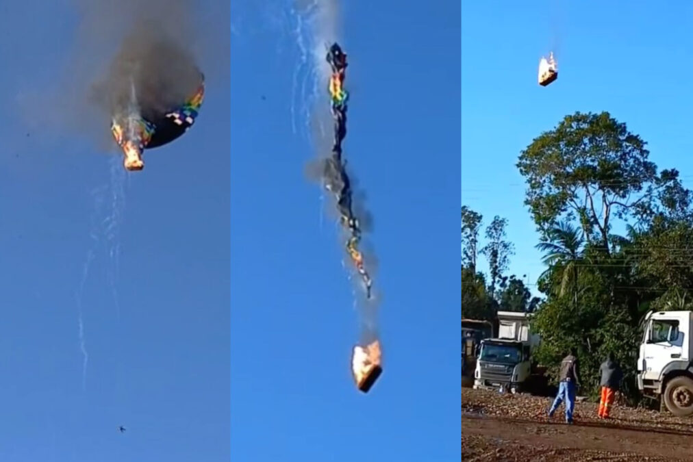 Extintor de incêndio do balão que caiu em SC teria falhado, diz piloto