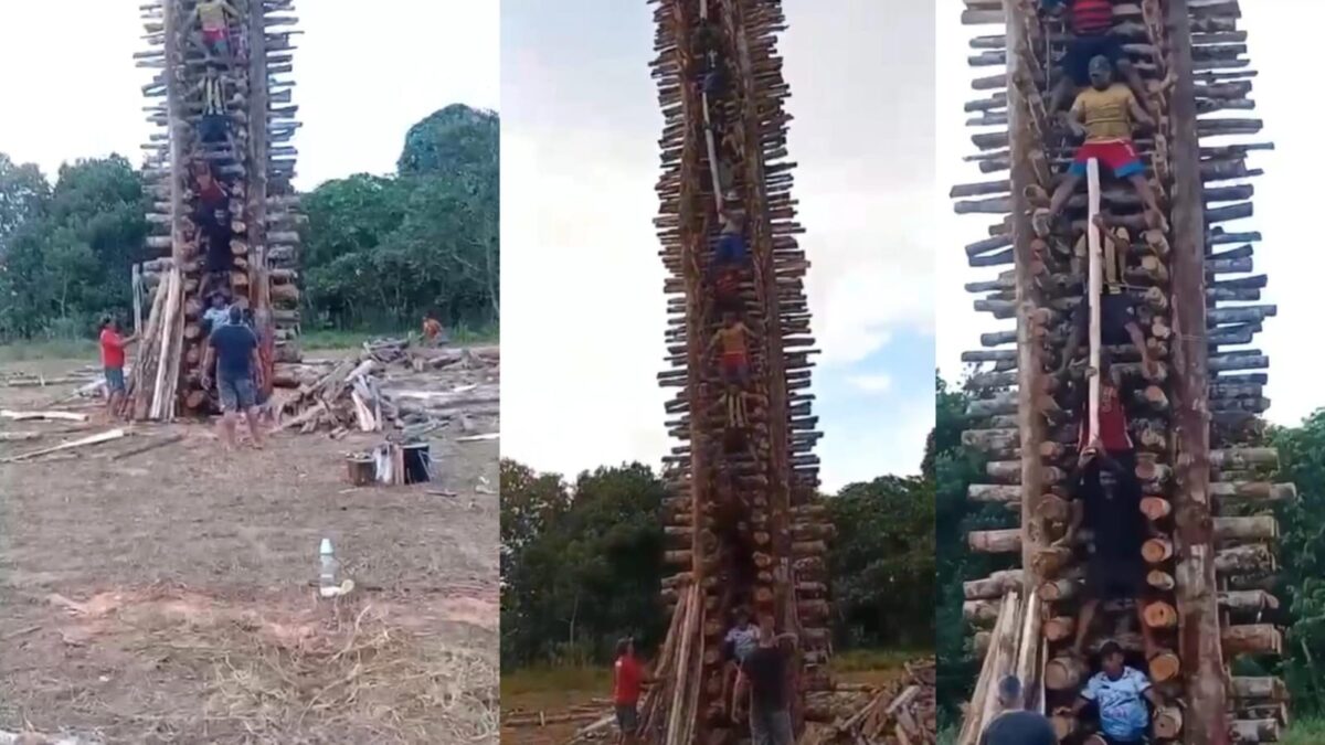 Vídeo: Comunidade de Mâncio Lima celebra Santo Antônio com fogueira gigante e tradição de quase 30 anos