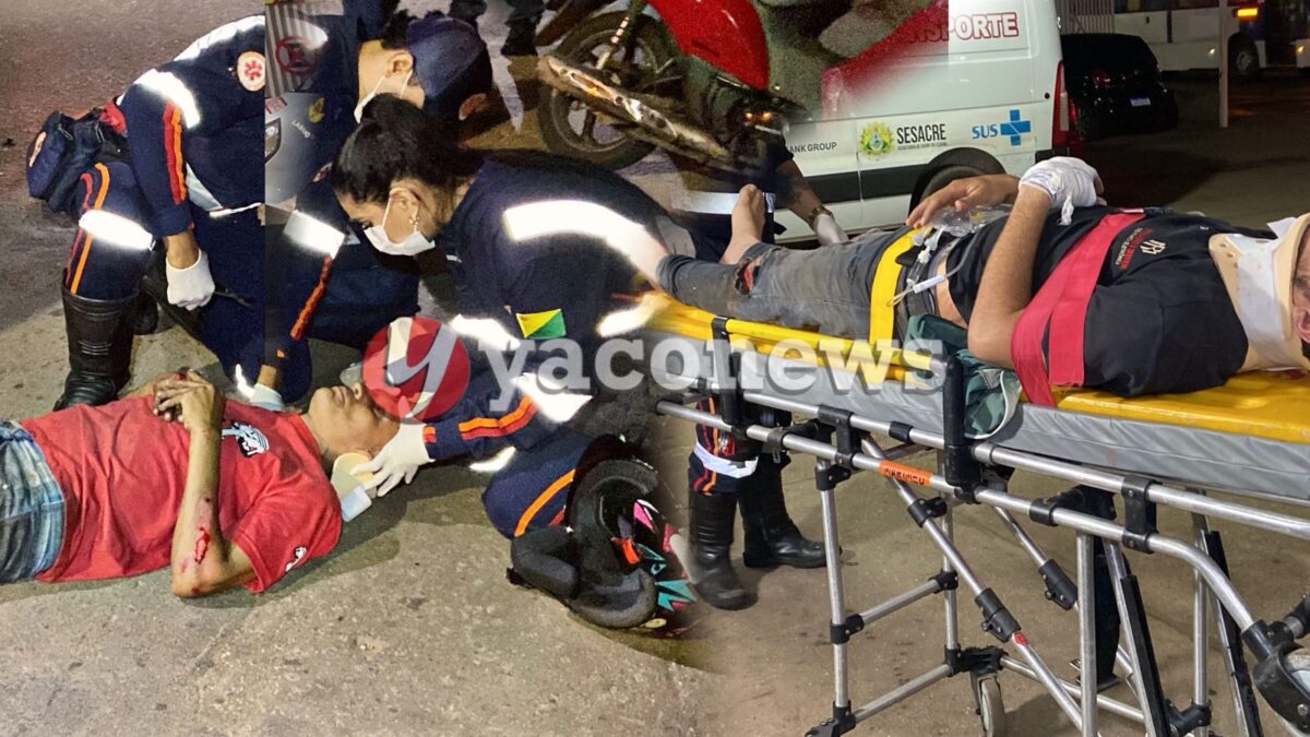 Acidentes de trânsito envolvendo motocicletas são registrados na noite fria de terça-feira em Rio Branco
