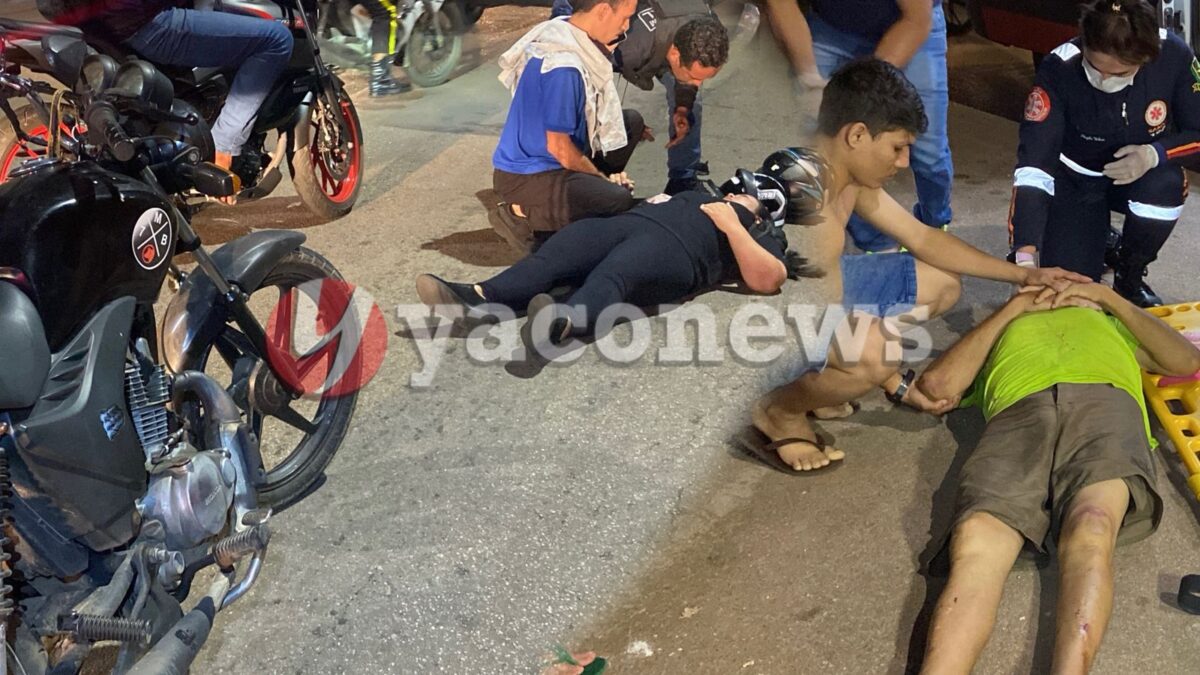 Idoso fica gravemente ferido após se envolver em acidente com motocicleta na Avenida Sobral em Rio Branco