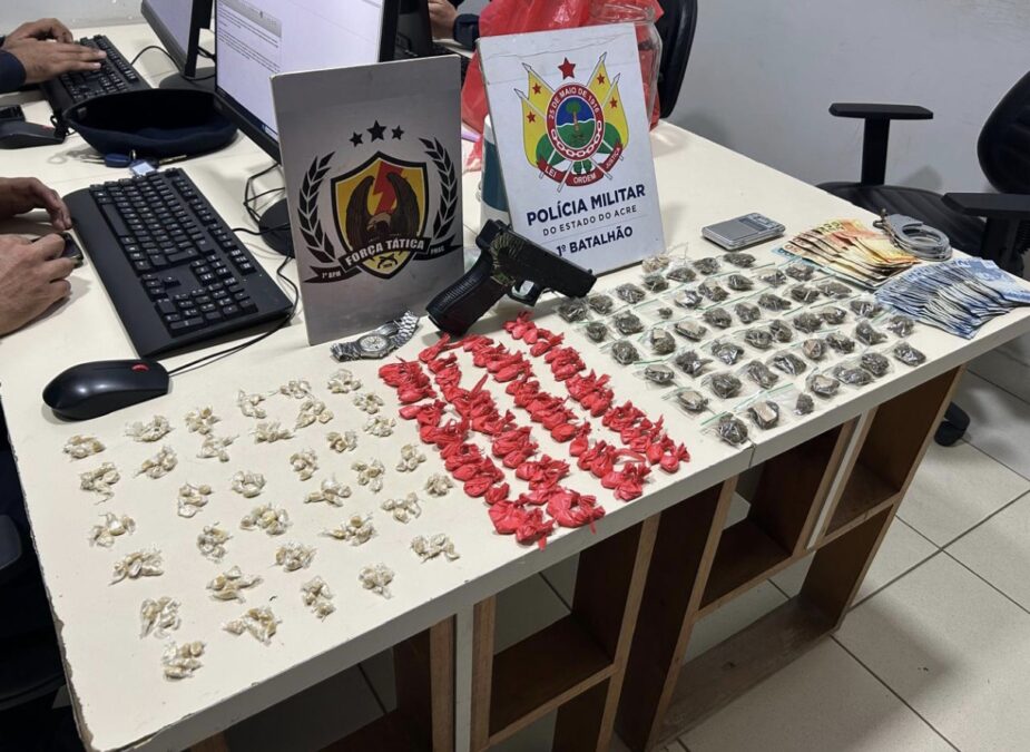 Polícia Militar do Acre desarticula ponto de venda de drogas