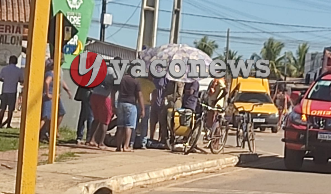 Idoso sofre acidente de bicicleta ao tentar evitar colisão em Sena Madureira