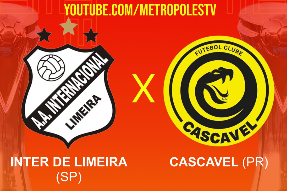 Série D: assista ao vivo e com imagens ao jogo entre Inter de Limeira-SP e Cascavel-PR