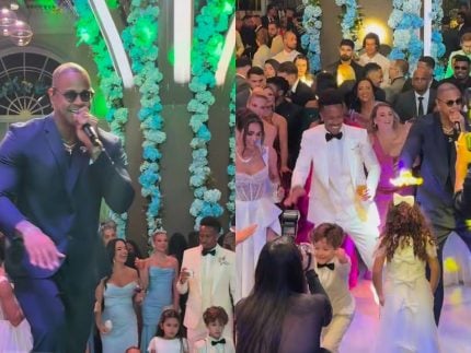 eder-militao-e-taina-castro-curtem-festa-de-casamento-com-show-de-leo-santana