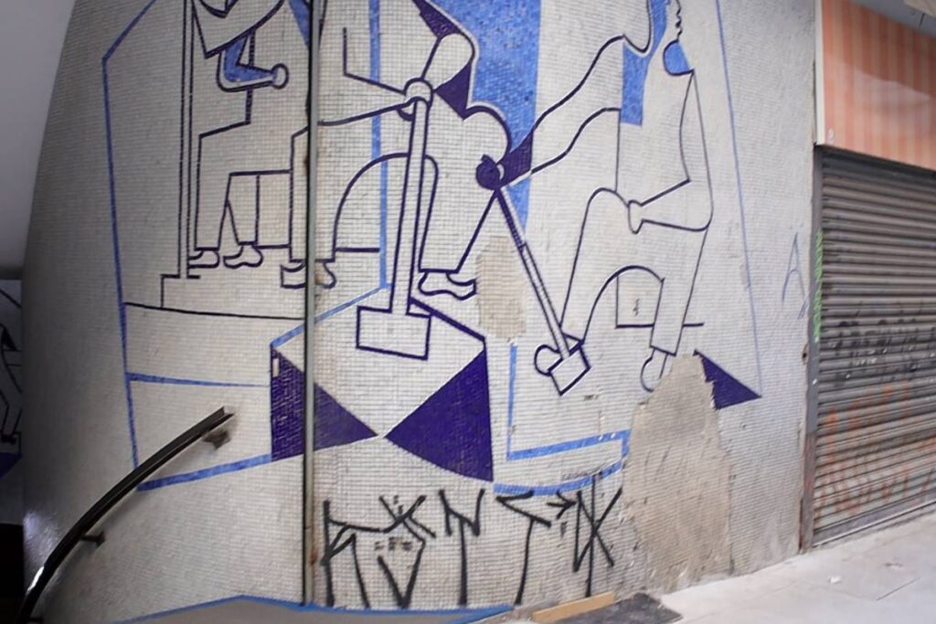depredado-no-centro-de-sp,-mural-de-di-cavalcanti-pode ser restaurado