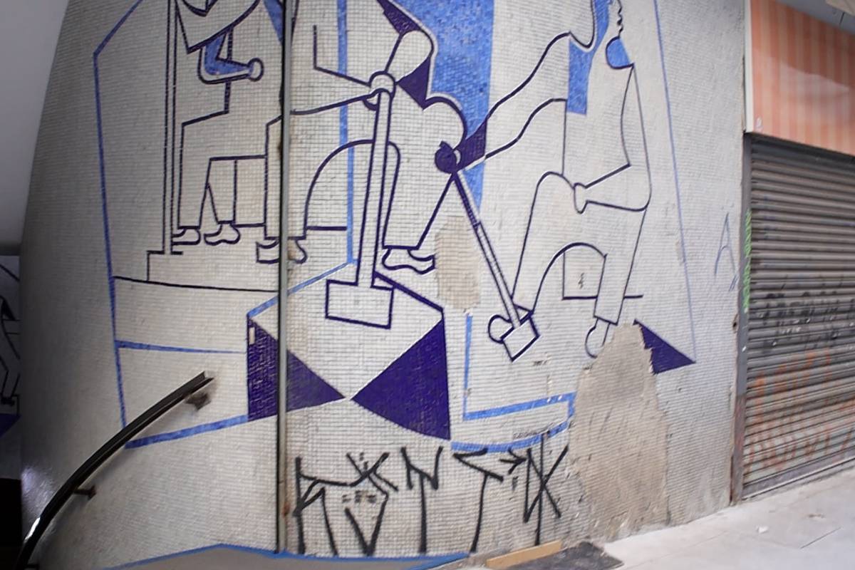 Depredado no centro de SP, mural de Di Cavalcanti pode ser restaurado
