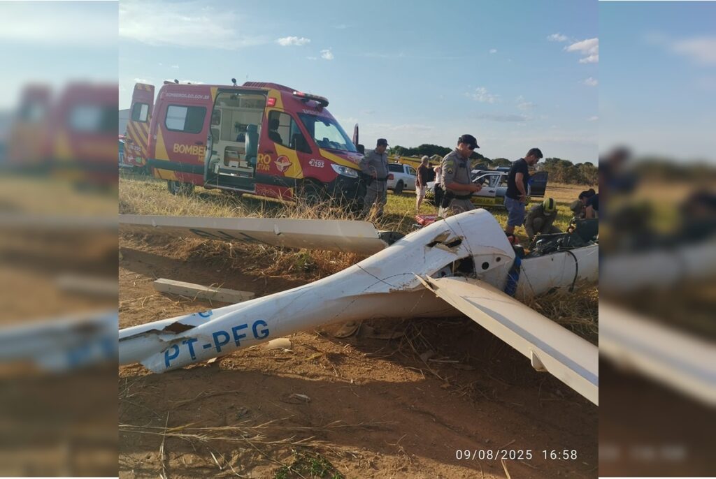 piloto-perde-o-controle,-aviao-bate-em-arvore-e-cai-no-entorno-do-df