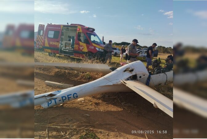piloto-perde-o-controle,-aviao-bate-em-arvore-e-cai-no-entorno-do-df