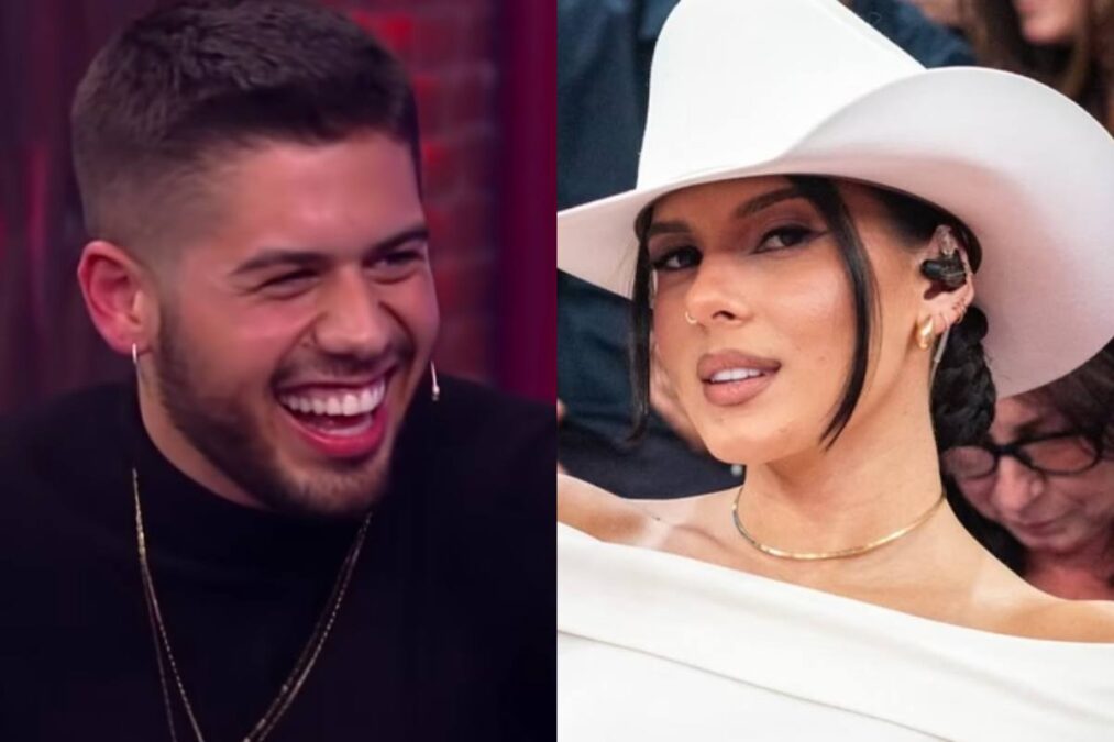 Público pede beijo entre Zé Felipe e Ana Castela em show; eles reagem