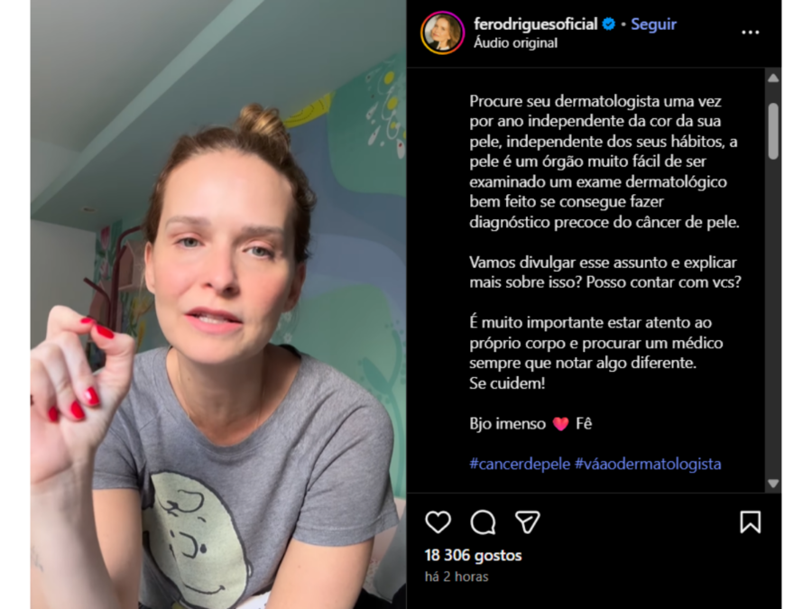 Fernanda Rodrigues revela volta de câncer de pele e anuncia segunda cirurgia