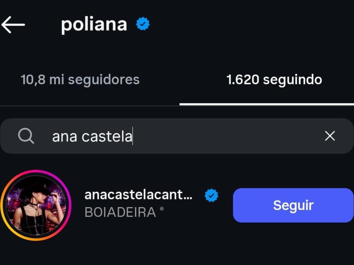 Conectadas: Poliana Rocha segue Ana Castela após rumores de romance com Zé Felipe