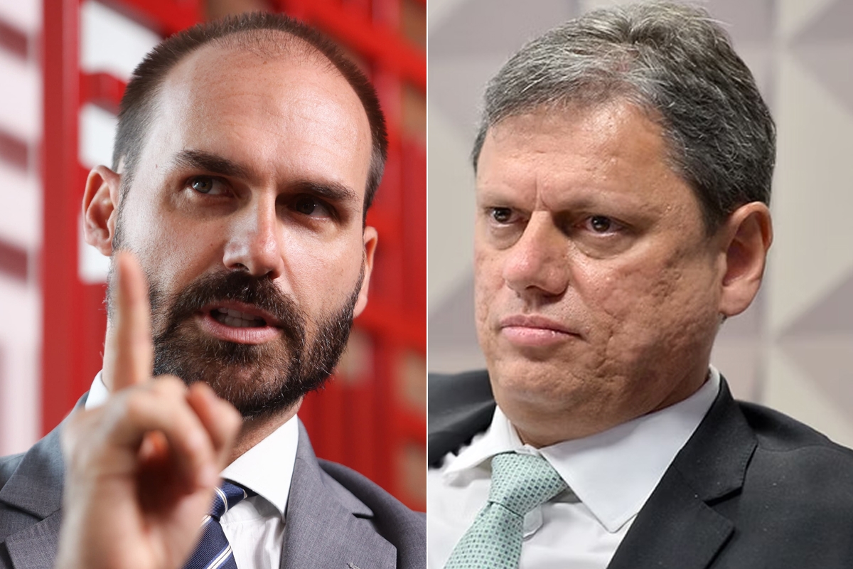 Mensagens mostram ataques de raiva de Eduardo sobre Tarcísio. Veja
