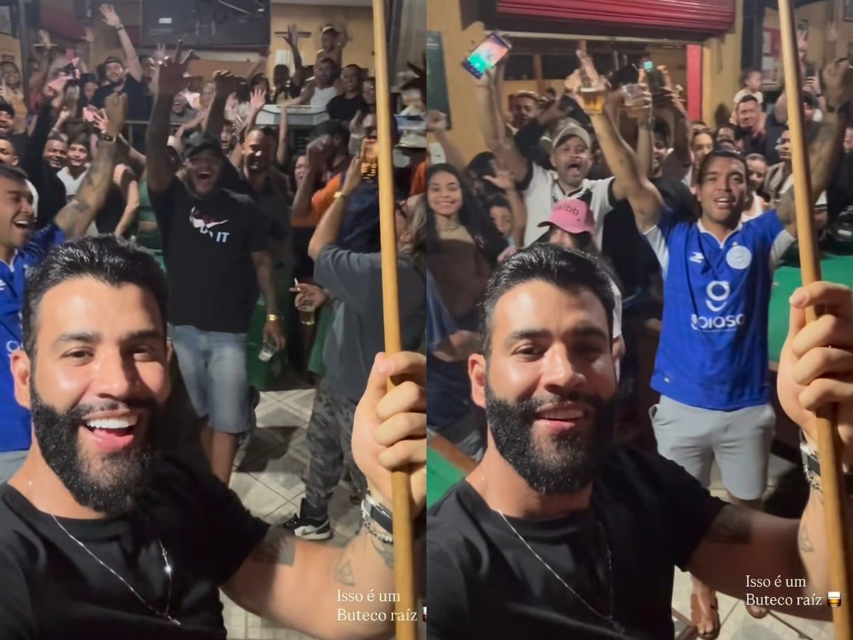 Boteco raiz: Gusttavo Lima surpreende fãs jogando sinuca em bar de Goiânia