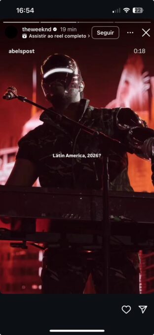 Seguidor do Leo Dias? The Weeknd faz post enigmático após exclusiva do portal