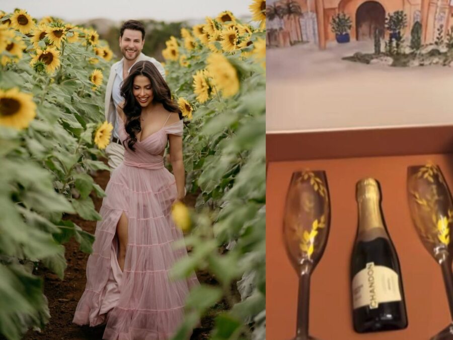 Contagem regressiva: Laís Caldas e Gustavo revelam convite dos padrinhos de casamento