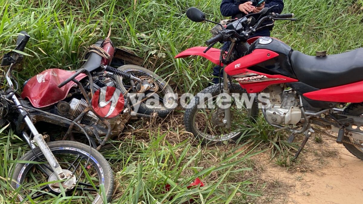 Colono morre em grave colisão entre motos na zona rural de Rio Branco; jovem sem CNH é levado à delegacia