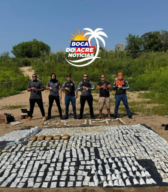 Maior apreensão de drogas da história da 5ª CIPM ocorre em Boca do Acre