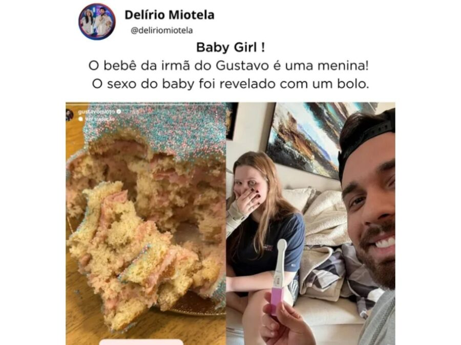 Gustavo Mioto vai ser tio e comenta resultado do chá revelação: “Tô feliz”