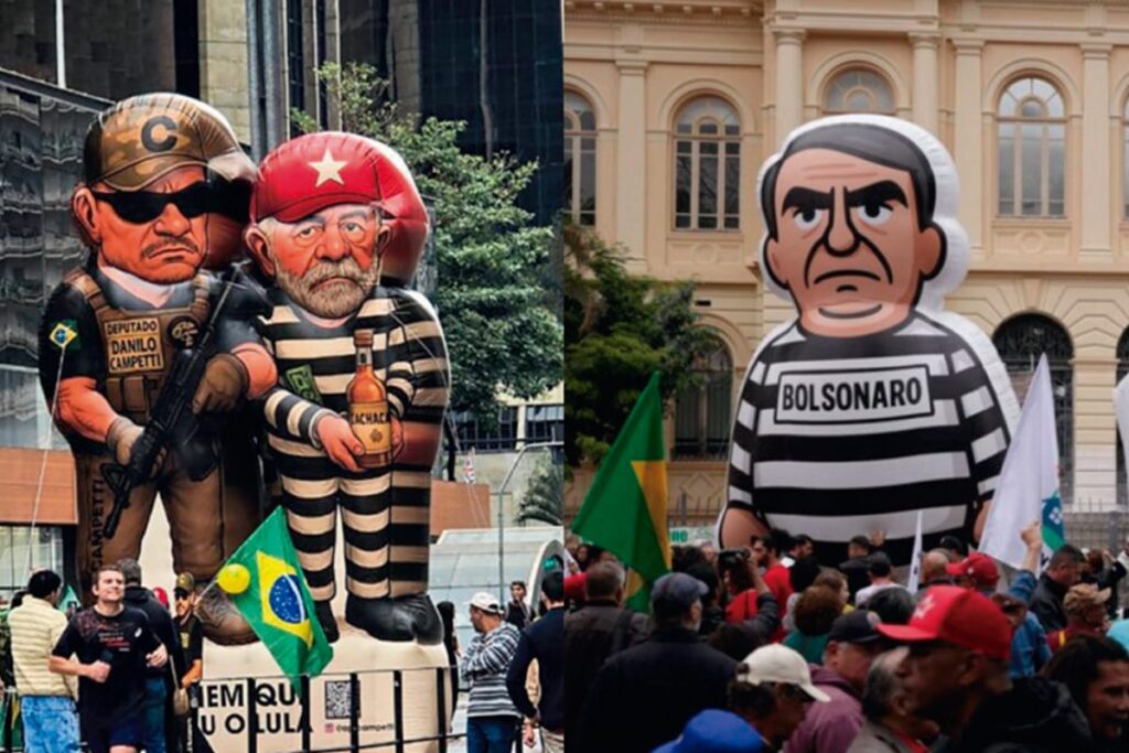 bonecos-de-presidiario:-atos-em-sp-tem-duelo-entre-luleco-e-bolsoleco