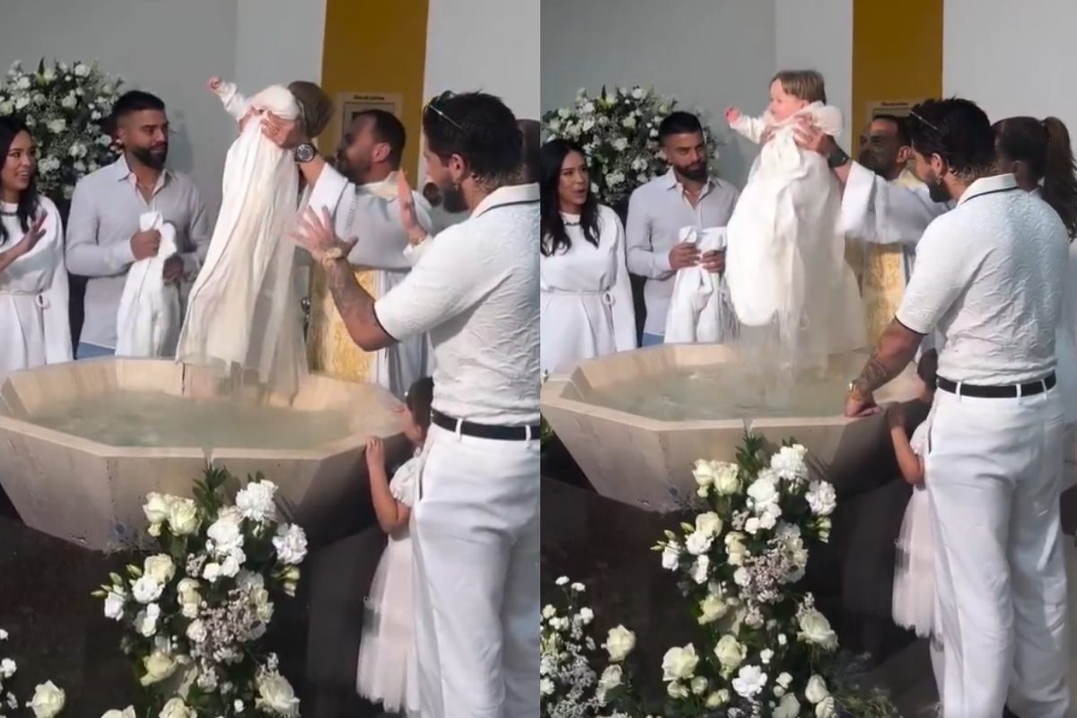 Virginia Fonseca e Zé Felipe batizam José Leonardo; veja vídeo