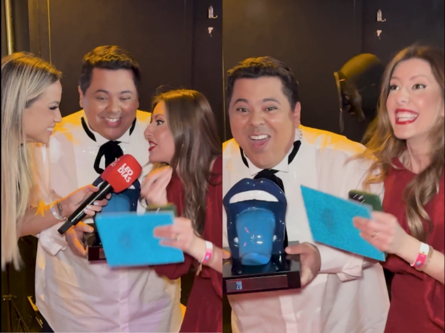 Apresentadores da LeoDias TV, Tutu e Taisa celebram prêmio do “Camarote da Fofoca”