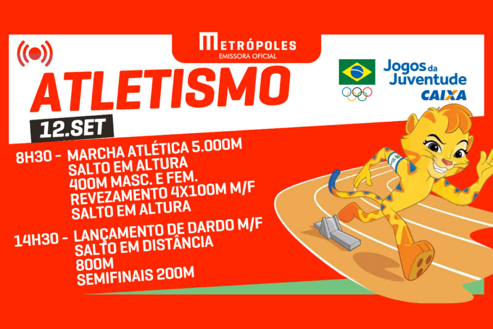 Jogos da Juventude 2025: provas de atletismo seguem nesta sexta
