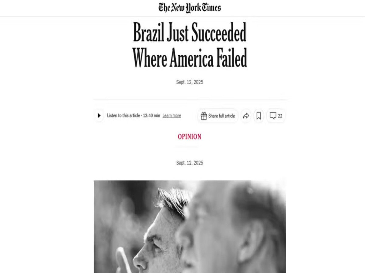The New York Times: julgamento de Bolsonaro revela “falha” dos EUA contra Trump