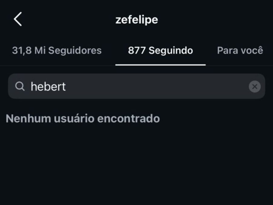 Climão digital: Zé Felipe deixa de seguir Hebert, melhor amigo de Virginia