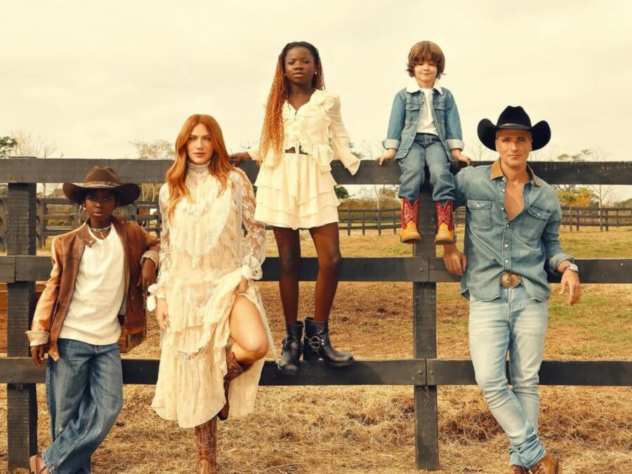 Gio Ewbank e Bruno Gagliasso fazem ensaio “country” em família: “Nada mais precioso”